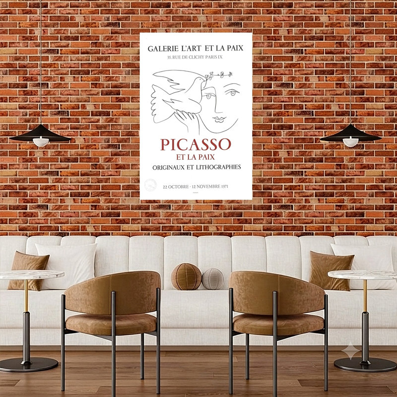 Peace Dove Portrait Abstract Classic Elegant Bird Nature Portrait Wall Art Print 1 Piece Wrapped Canvas Wall Art