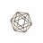 Finnigan Brown and Gold Metal Hand Painted Geometric Orb Tabletop Sculpture-738691868