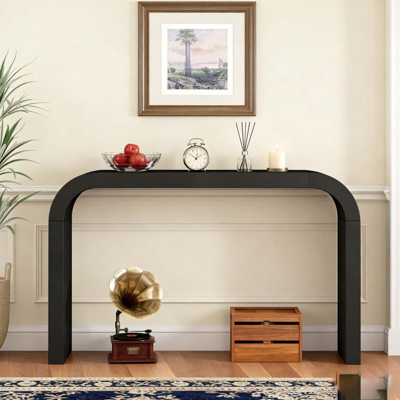 Console moderne et minimaliste, design élégant et polyvalent, Noir