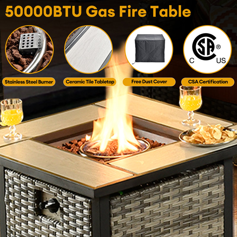 Outdoor Square Stove, Gray