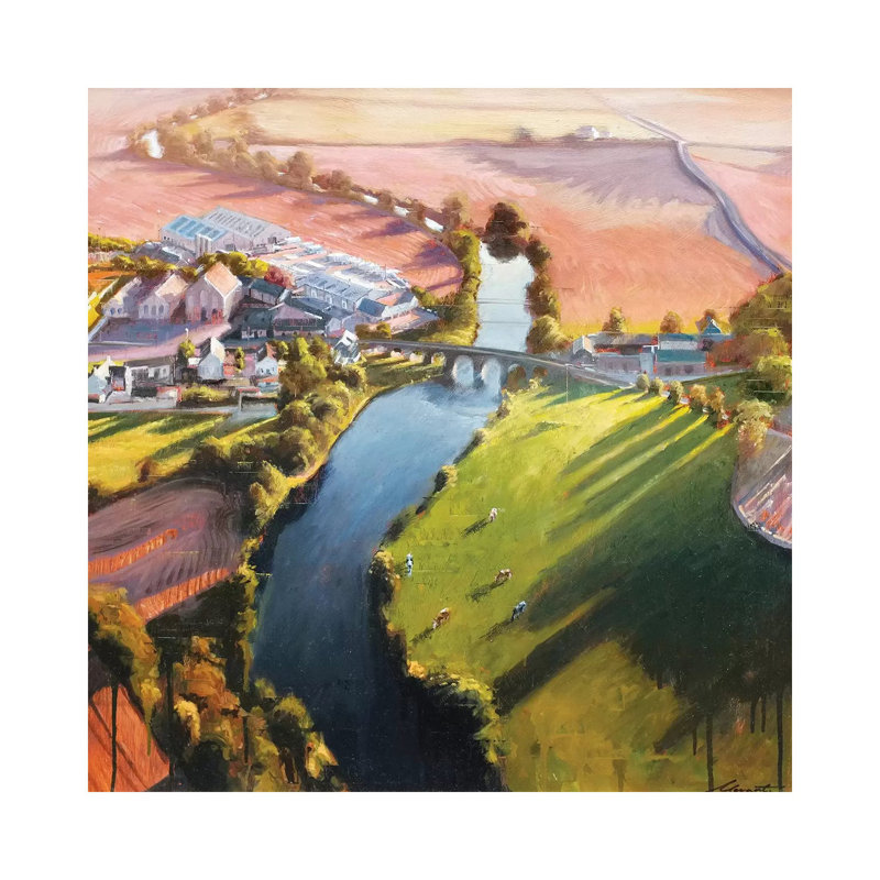 Meandering River 1 Piece Wrapped Canvas Wall Art, 45.72 cm H x 45.72 cm W
