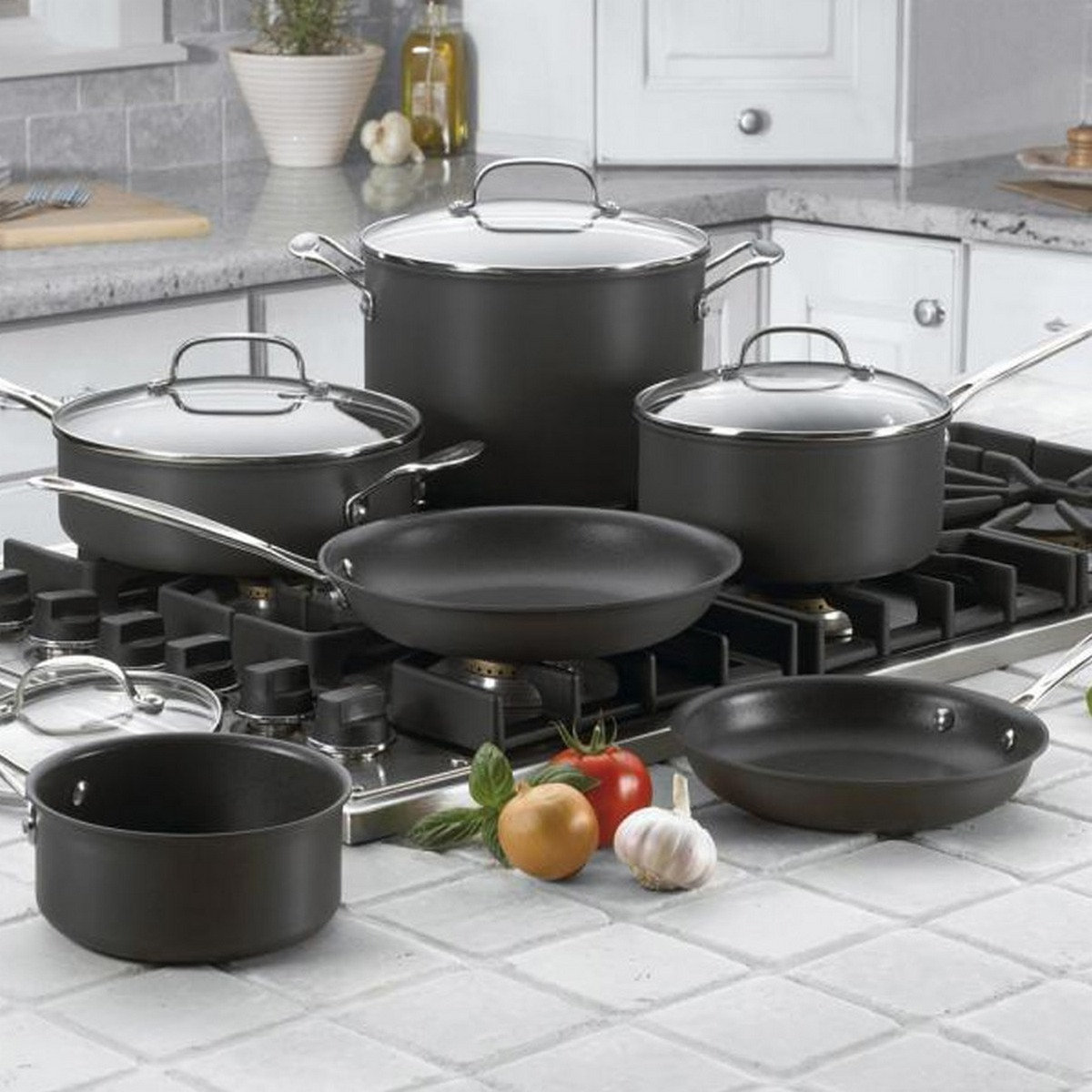 Cuisinart Chef's Classic Non Stick Hard-Anodized 10 Piece Cookware Set
