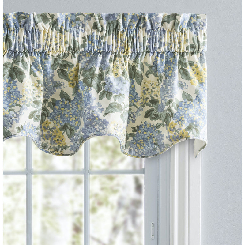 Levant Cotton Floral Scalloped Window Valance