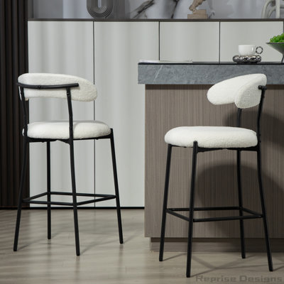 26'' Counter height Teddy fabric bar stools