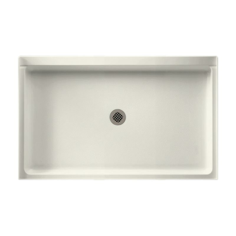 34'' W 54'' D Rectangular Single Shower Base, Bisque