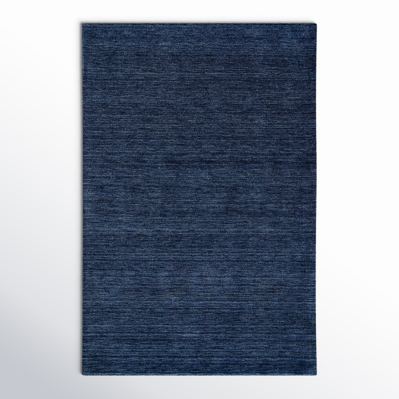 Kaden Hand-Woven Wool Shag Rug, Blue, Rectangle 2' x 3'