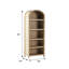 Sitarski 76" H x 30" W Curved Arch 5-Shelf Bookcase-1225172507