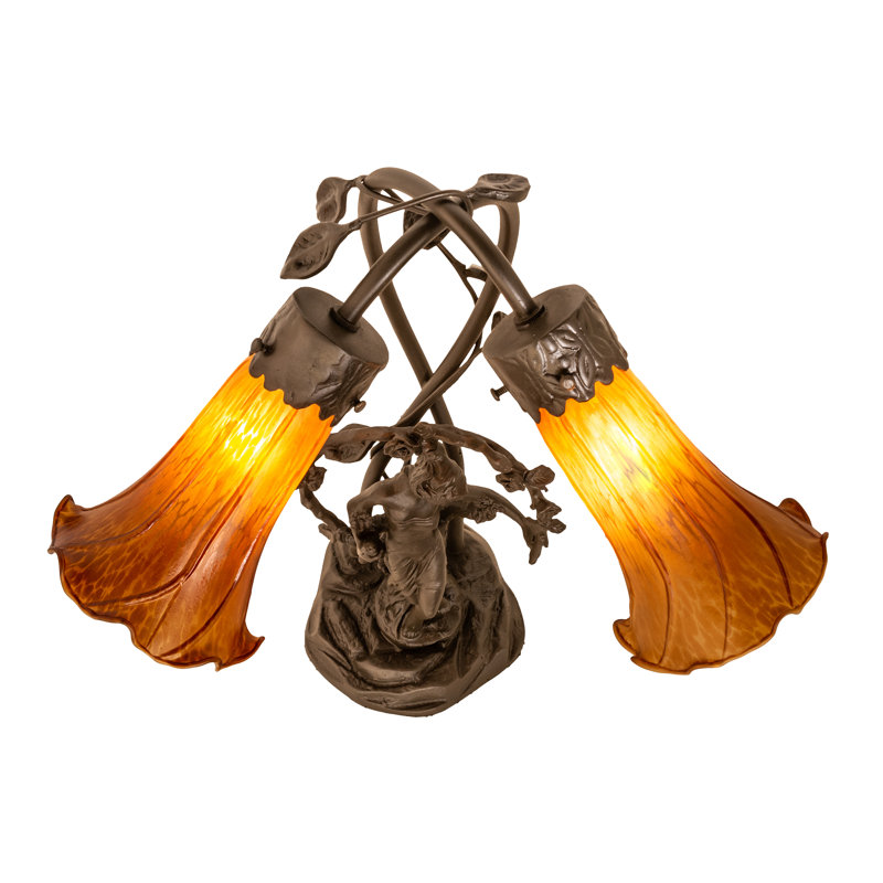 Trellis Girl Lily Table Lamp, Amber
