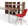 Eiffel Metal Solid Back Side Chair