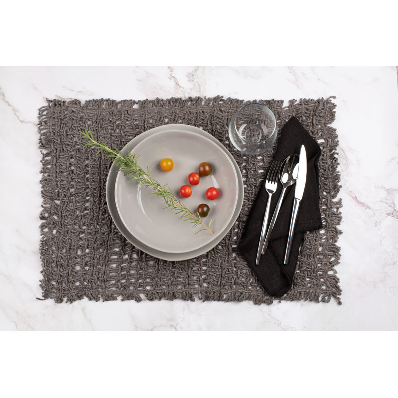 Handmade Dining Linen Set, Black