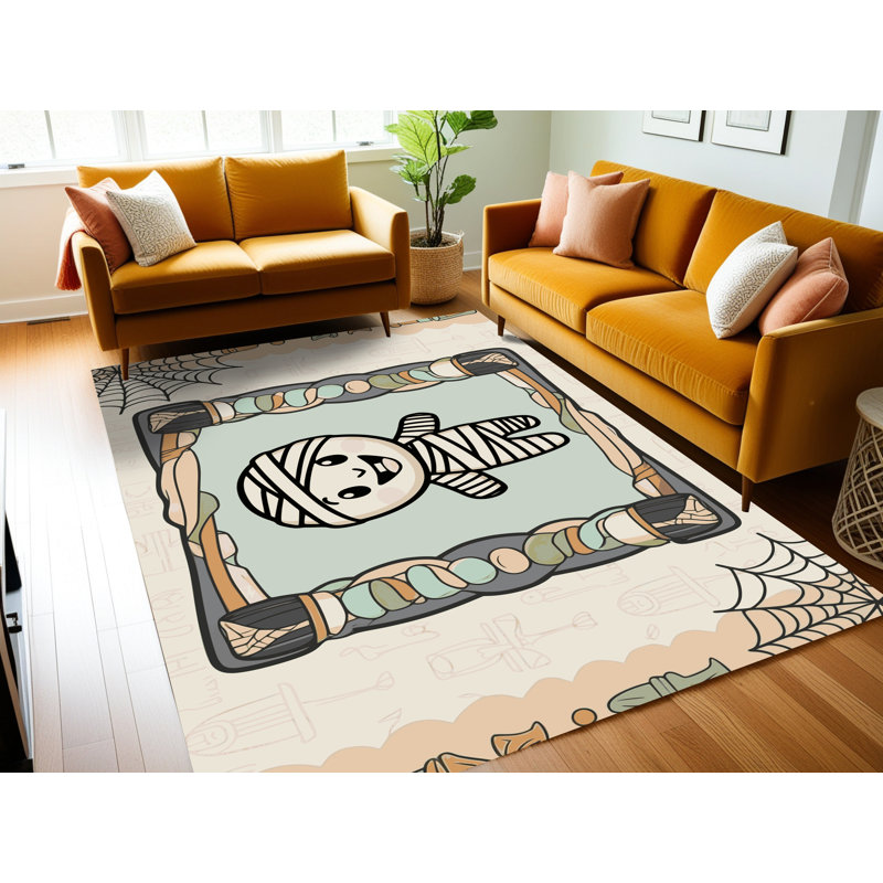 Tapis de Noël lavable The Holiday Aisle®, Rectangulaire 8 pi x 10 pi