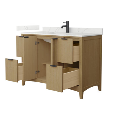 Meuble-lavabo simple avec plateau en quartz Palmilla