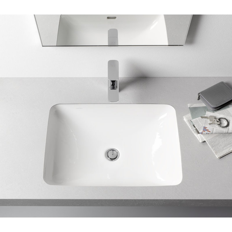 Laufen PRO S Bathroom Sink, 6.75" H x 14.94" W x 16.88" L, Unglazed