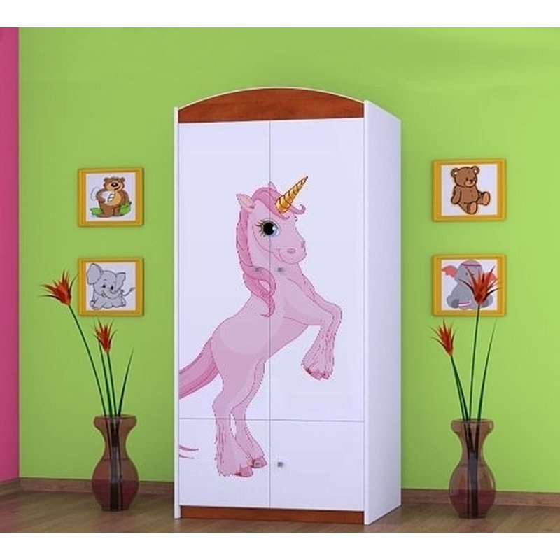 Gauthier 2 Door Wardrobe, Red