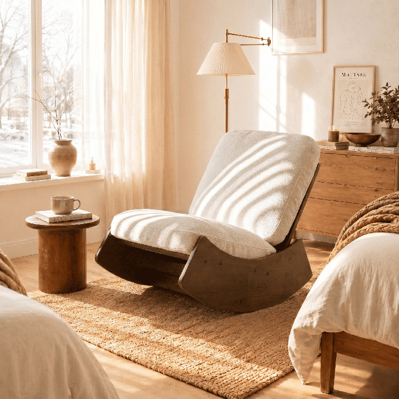 Fauteuil de jeu surdimensionné avec coussin moelleux pour la chambre à coucher et le salon, White