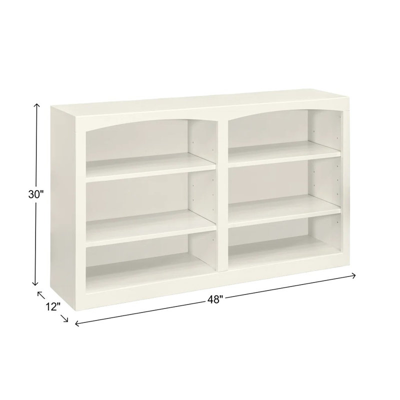 Bibliothèque en bois massif Ostane 30X48, Lin blanc