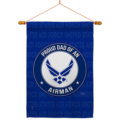 Ensemble de drapeaux en polyester 40 po x 28 po Proud Dad Airman