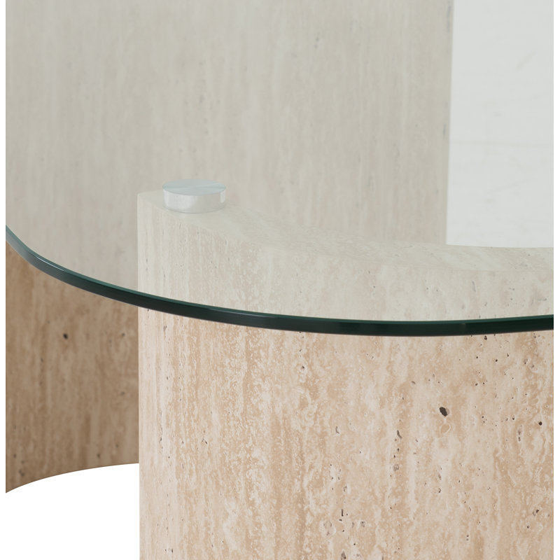 Modena 140cm Glass Top Console Table