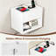 2Pcs White Floating Nightstand with Drawer
