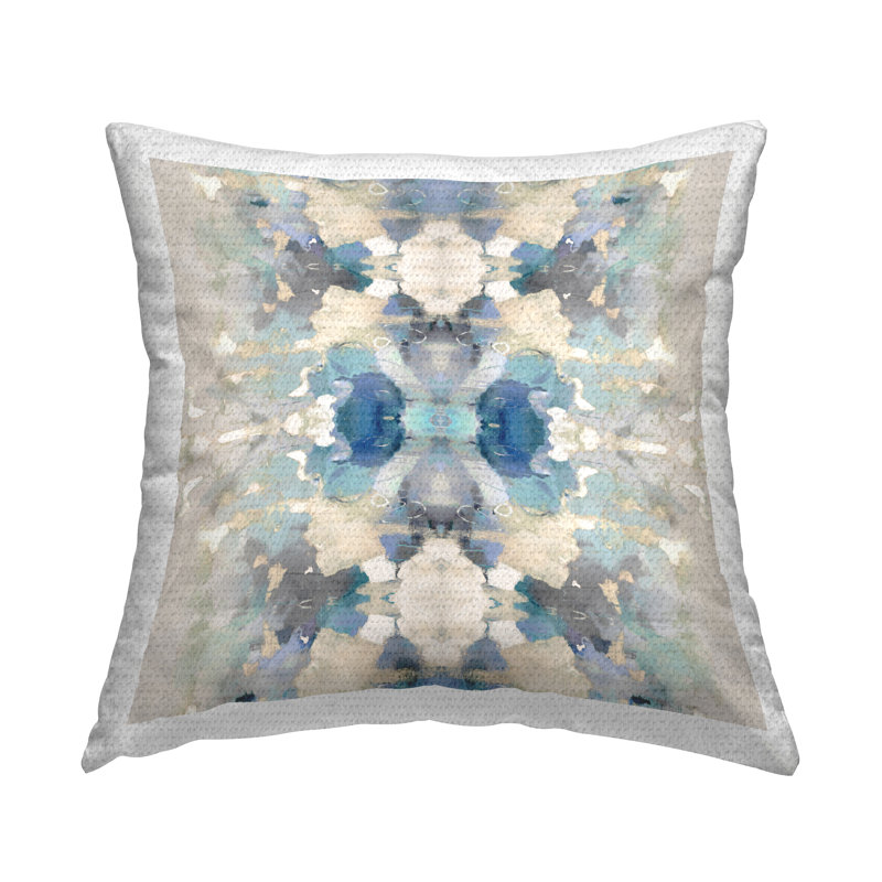 Abstract Indoor/Outdoor Throw Pillow