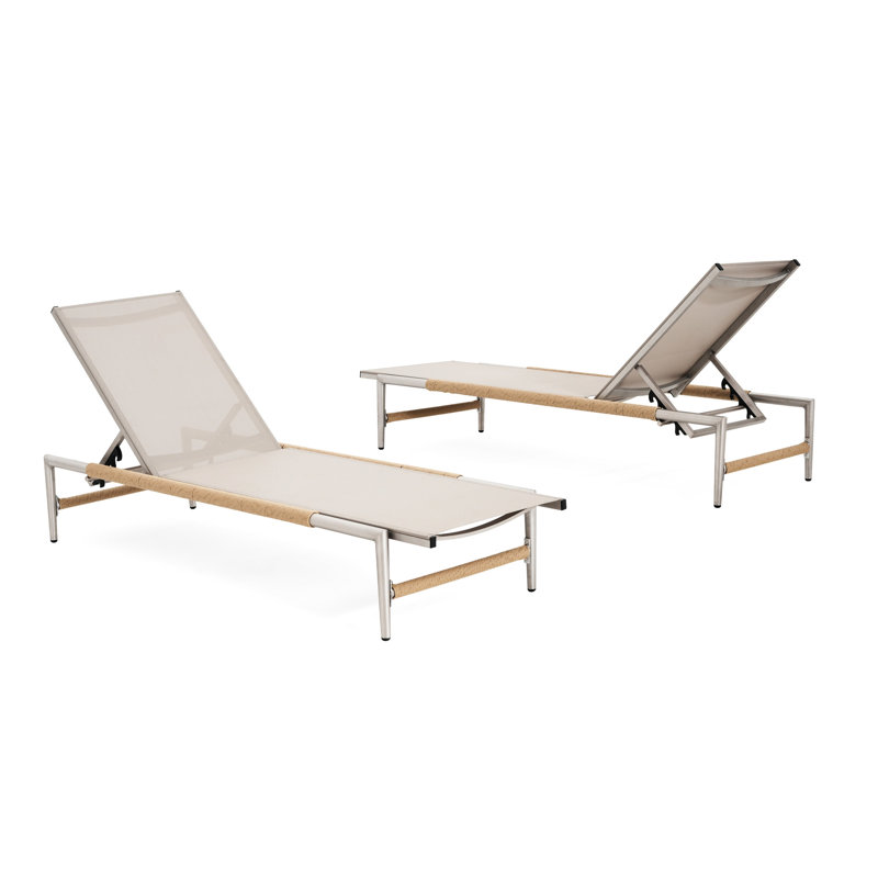 Méridienne en aluminium pour patio extérieur - deux pièces, structure rouille, filet respirant, pieds arrondis avec douceur, confort optimal, facile à nettoyer, attrait rustique idéal pour le jardin, confortable