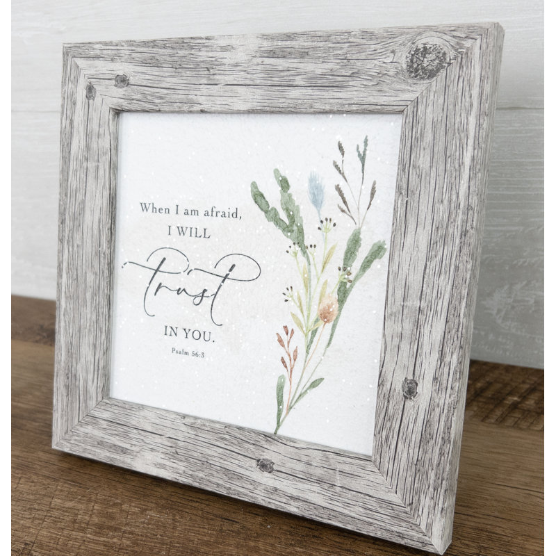 «When I Am Afayez I Will Trust In You», art textuel encadré sur papier