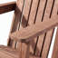 Chaise Adirondack pliante en bois surdimensionnée avec dossier et siège pré-assemblés, chaise de patio en bois pour patio