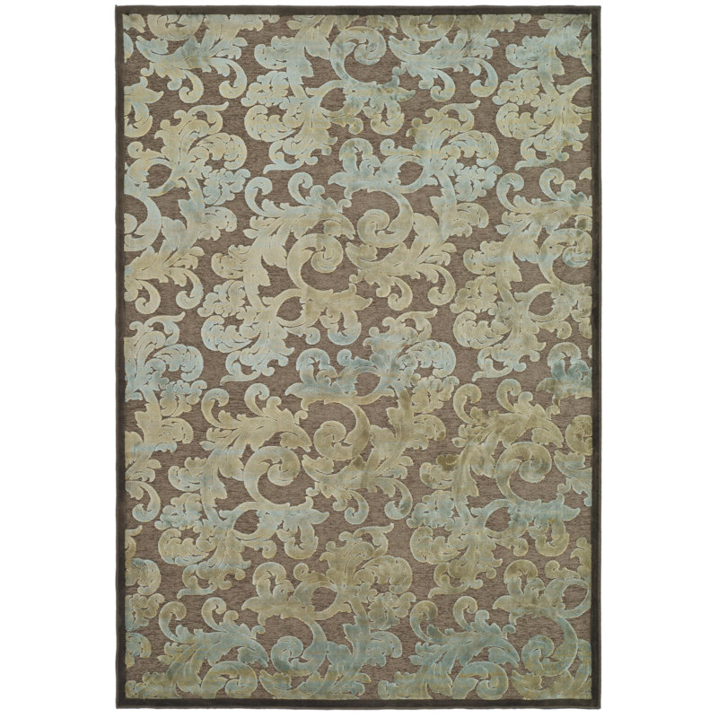 Berloz Performance Floral Rug, Rectangle 2'7" x 4'