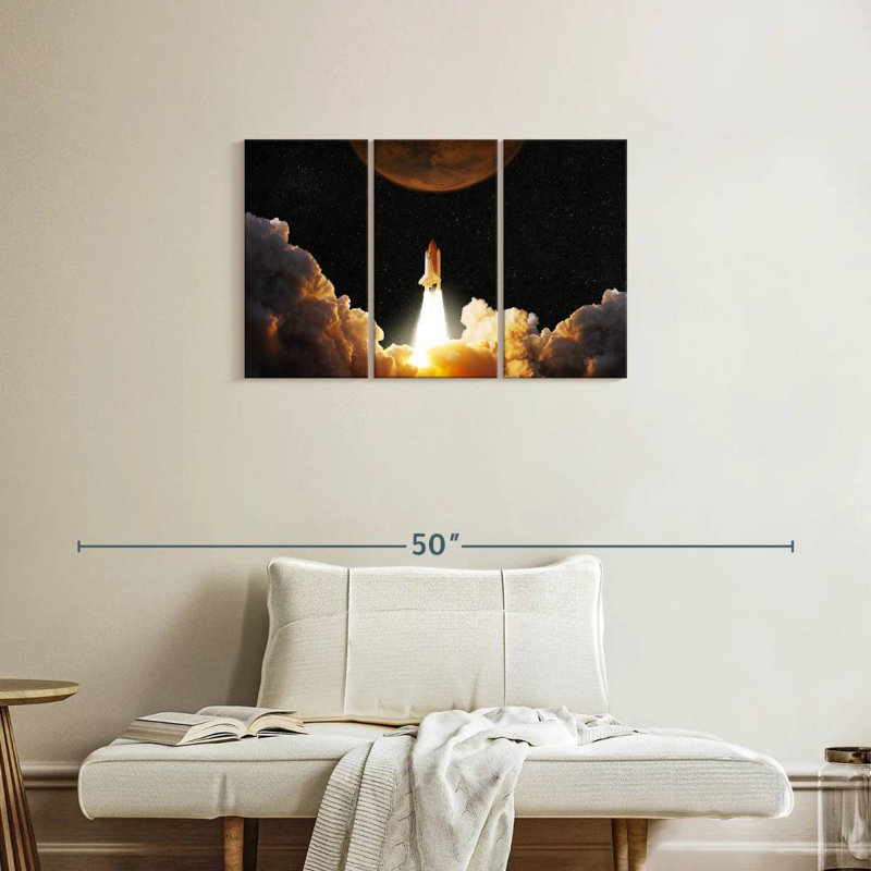 'Rocket Launch, 20" H x 33" W