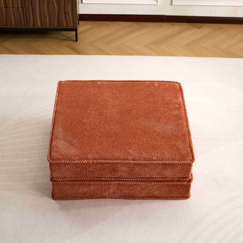 Canapé, canapé-lit convertible au sol, canapé modulaire désossé DIY, aucun assemblage requis, tissu polaire circulaire, 1 repose-pieds