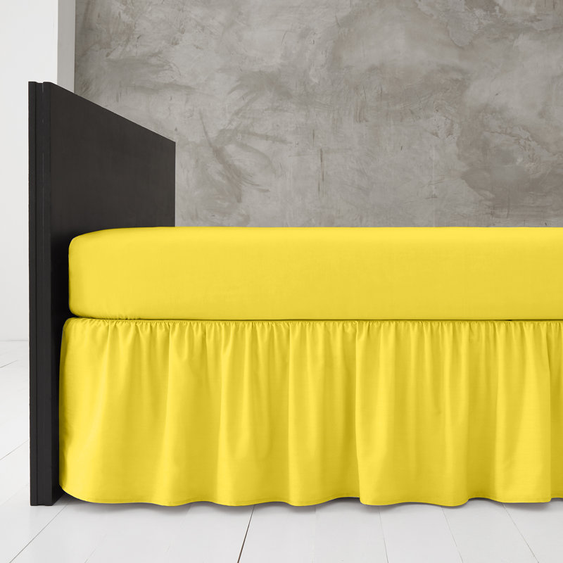 Pleated Bed Skirt, Lemon, King (5')