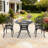 Akiesha Patio Dining Set with Round Table , Off-White Cushions Included-1354040568-1354040571