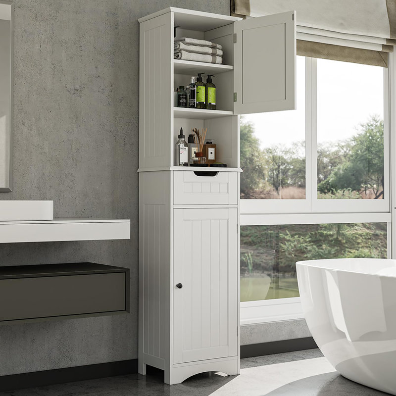 Armoire de rangement 67 po, Blanc