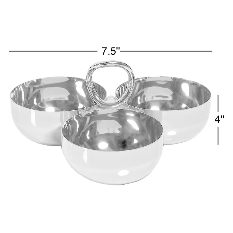 Joss & Main Steel/ Brass Condiment Server, Gold