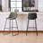 Modern 24'' & 30'' Bar Stool with Metal Legs, Non-Swivel Upholstered Counter Stool for Kitchen & Home Bar"-435278018-435278022