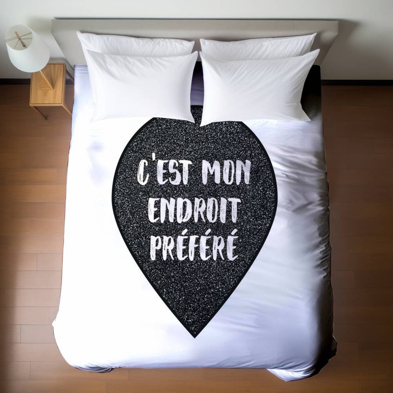 Housse de couette blanche Motivation - It's My Favorite Spot Decor