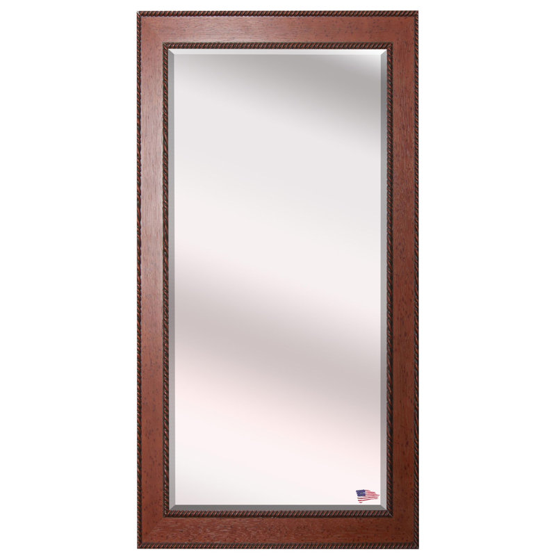 Miroir mural rectangulaire en corde biseauté, H 65 po x l 30 po