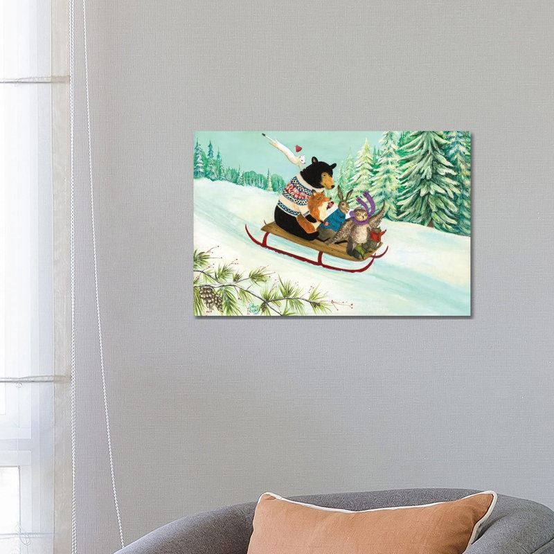 "A wintry Tantivy" par Jahn Vashti, reproduction d’art, Pas de tapis, H 18 po x l 26 po x P 1,5 po, Toile tendue