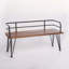 Banc industriel en bois et métal Zion