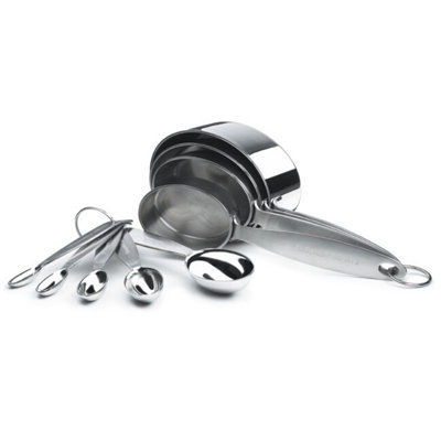 Ensemble de cuillères et de tasses à mesurer en acier inoxydable 9 pièces cuisipro