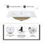 Meuble-lavabo simple autoportant 24 po blanc avec lavabo en céramique intégré et fermeture en douceur 