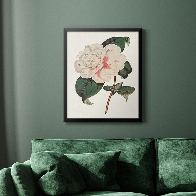 Toile encadrée rose Premium Floral Mix 8 - prête à être accrochée, Noir, H 20 po x l 16 po