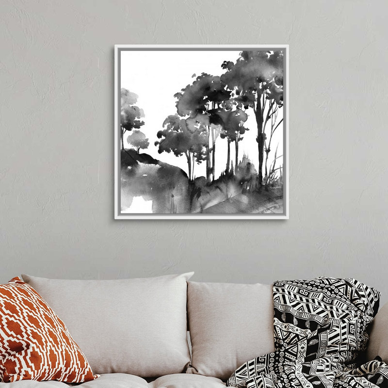 Cobalt Savannah - reproduction d'art sur toile, H 31,7 po x l 31,7 po x P 1,75 po, Cadre flottant blanc