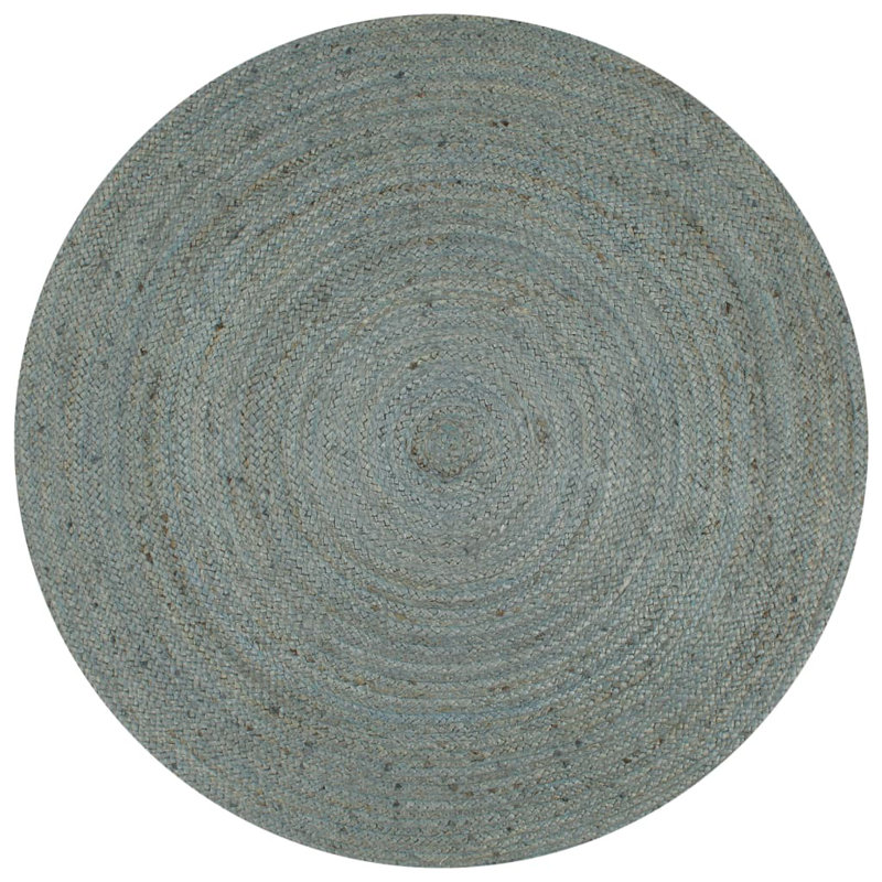 Round Becerra Solid Colour Hand Woven Area Rug, Round 150cm