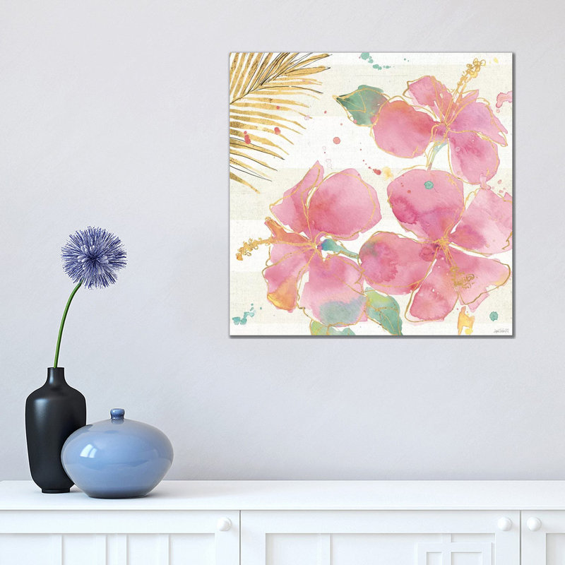 Flamingo Fever VII by Anne Tavoletti - Wrapped Canvas Painting, 45.72 cm H x 45.72 cm W x 3.175 cm D
