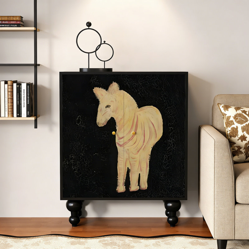 Simran Modern Solid Wood Entryway Cabinet
