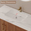 Meuble-lavabo rétro 36 po avec lavabo en céramique et poignées dorées, armoire en bois autoportante avec 2 tiroirs pour le rangement de la salle de bain-1138635872