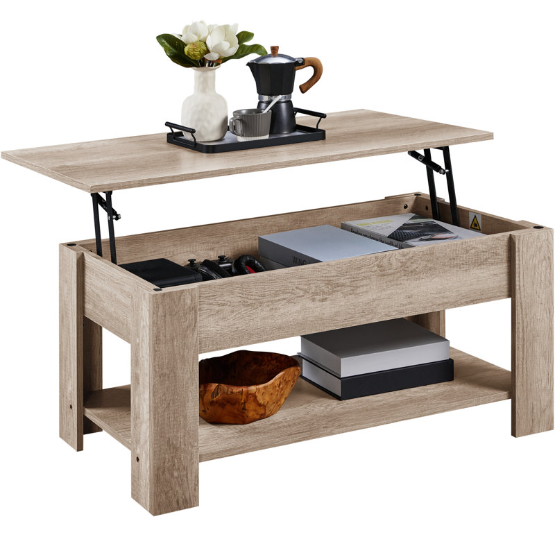 Table basse Ajeem, H 16,5 po x L 39 po x l 20 po, Gris