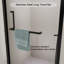 Porte de douche semi-sans cadre pivotante noir mat