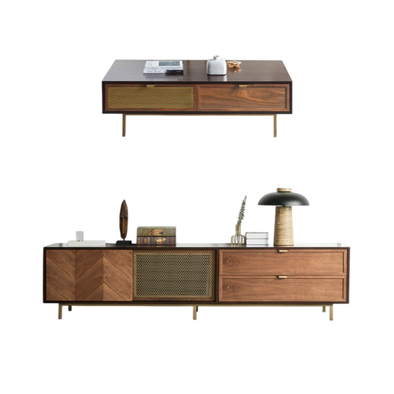 Home TV stand and coffee table combination